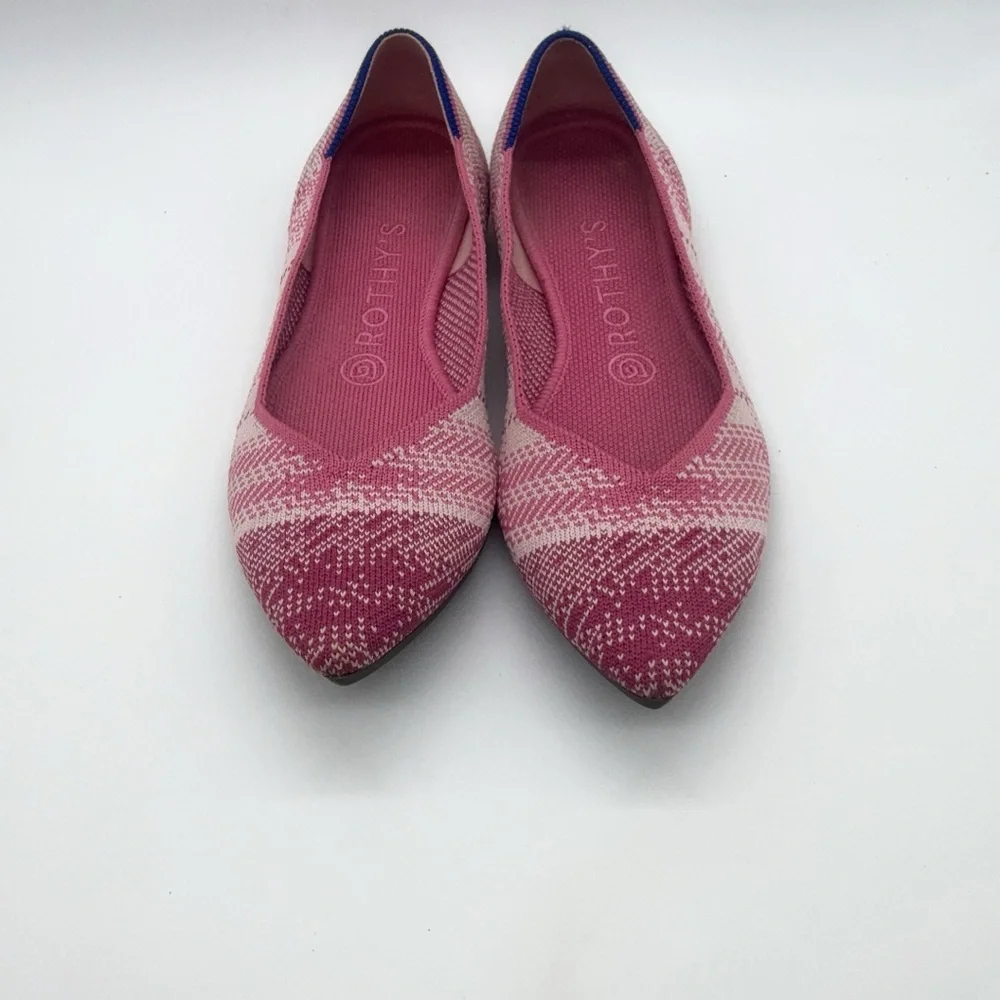 Rothy's Women's Patterned Pink Flats S size 8